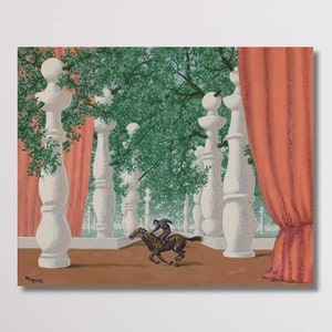 Rene Magritte The Lost Jockey, Reproduction Canvas, Rene Magritte Wall Art, Rene Canvas Gift, Rene Magritte Poster Wall Art,Home Decor