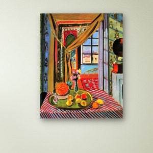 Henri Matisse Interior in Nizza, Matisse Druck, Matisse Poster, Henri Matisse Wand, Kunst Leinwand Druck, Bunte Kunst, Wohnkultur, Wanddeko