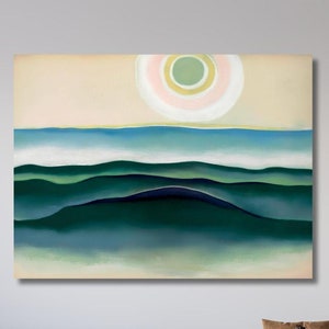 Georgia O&#39;Keeffe Shining Sun, Georgia O&#39;Keeffe Surrealism Painting Poster Wall Art, Georgia O&#39;Keeffe Print, Surrealism Art, Ready To Hang