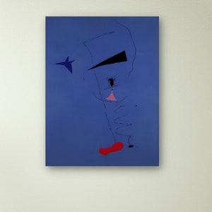 Joan Miró Blue Star Wall Art, Joan Miro Canvas Wall Art Print, Joan Miró Canvas Poster & Ready to Hang Panel, Abstract Art, Home Wall Decor