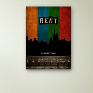 Rent Musical Canvas Wall Art, Rent Musical Theatre Poster, Wall Decors, Home Decor,Musical Theatre ,Wall Art Print,Theatre,Rent Poster Print