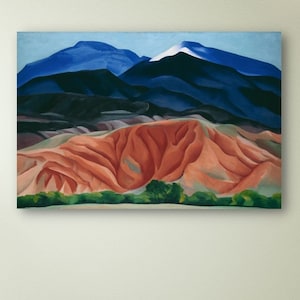 Georgia O'Keeffe Mountain Landscape Poster, Georgia O'Keeffe Paintings, Georgia O'Keeffe Wall Art, Georgia O'keeffe Canvas, Ready To Hang