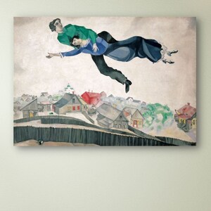 Over The City Marc Chagall Canvas Wall Art, Marc Chagall Art Exhibition Poster, Exhibition Poster, Expressionism Art, Marc Chagall Print