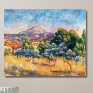 Pierre Auguste Renoir Mount of Sainte Wall Art Canvas Print, Pierre Auguste Renoir Poster, Wall Decor, Home Decor, Impressionist Painting