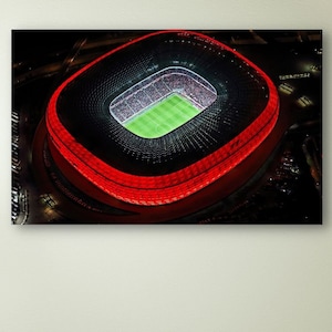 FC Bayern Munich Allianz Arena Stadium Canvas Wall Art,Football Print,Football Stadium Poster,Bayern Fan Gift,Decor for Home,Ready to Hang