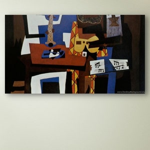 Pablo Picasso Three Musicians, Picasso Canvas, Pablo Picasso Wall Art, Picasso Poster, Modern Fine Art Print, Home Decor, Pablo Picasso