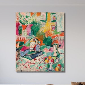 Henri Matisse Interior with a Young Girl, Matisse Print, Matisse Poster, Henri Matisse Wall Art Canvas, Colorful Art, Home Decor, Wall Decor