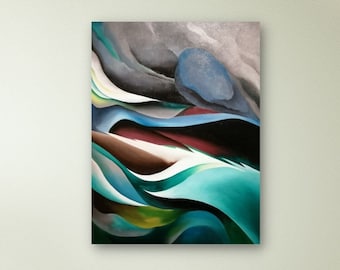 O&#39;Keeffe-From The Lake No.1,Georgia O&#39;Keeffe Poster-High Quality Print-Vintage Poster - Home Wall Decor - Abstract Wall Art - O&#39;Keeffe Print