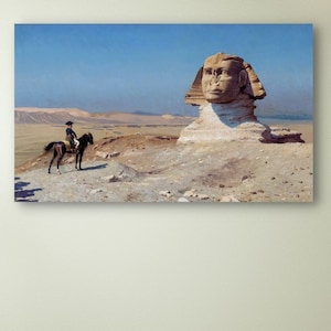 Póster de Napoleón en Egipto, general Bonaparte en El Cairo, 1798, Napoleón y su ejército, Estado Mayor en Egipto, de Jean Leon Gerome, impresión artística
