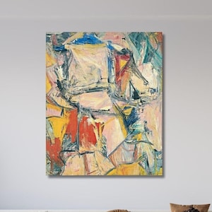 Willem de Kooning Wall Art, Willem Kooning Wall Art Poster Canvas Print, Modern wall art,  Home Decor, Abstract Expressionism, Ready to Hang