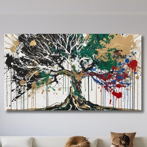 Yggdrasil Baum des Lebens Wandkunst, Baum des Lebens Leinwand Wandkunst, Baum des Lebens, Moderne Wand Kunst Druck, Baum Leinwand Geschenk, Baum des Lebens Poster