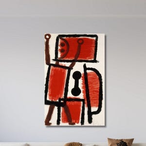Impresión en lienzo de Paul Klee Locksmith - Decoración de pared abstracta, lista para colgar