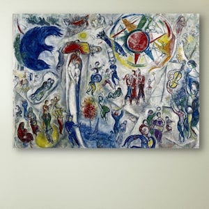 La Vie Marc Chagall Canvas Wall Art, Marc Chagall Art Exhibition Poster, Exhibition Poster, Expressionism Art, Marc Chagall Print,Home Decor