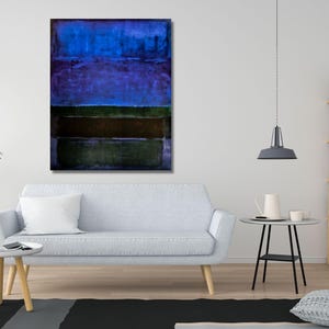 Mark Rothko Blue Black Wall Art Poster Canvas Print, Mark Rothko Wall Decor, Mark Rothko Home Decor, Abstract, Expressionism, Wall Decor