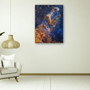 Pillars of Creation Wall Art, James Webb Space Telescope, Phantom Galaxy NASA Poster, Space Webb inspects, The Pillars of Creation Wall Art