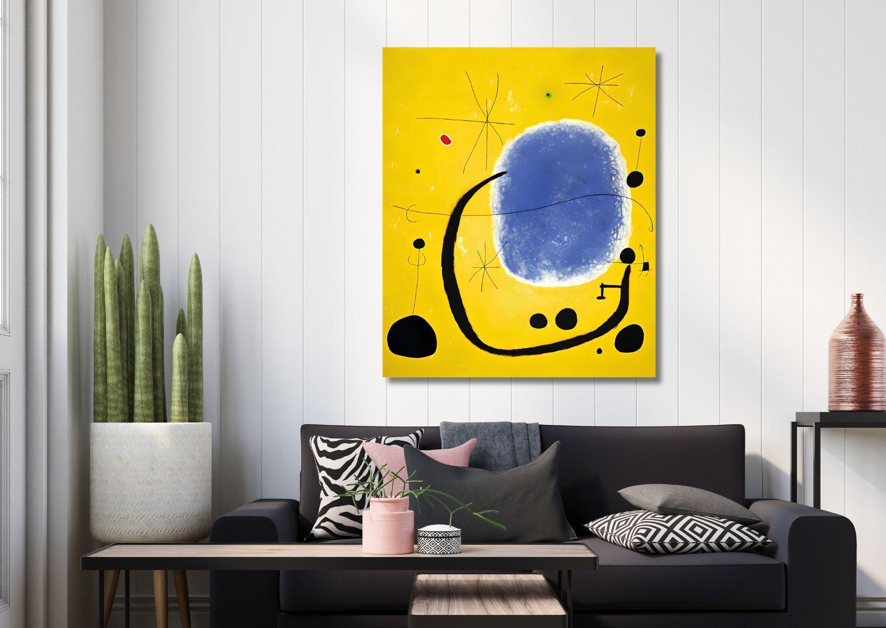Joan Miró the Gold of the Azure Wall Art Canvas Print: Home Decor