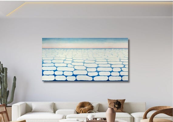 Georgia O'keeffe Sky Above Clouds Wall Art Canvas Print