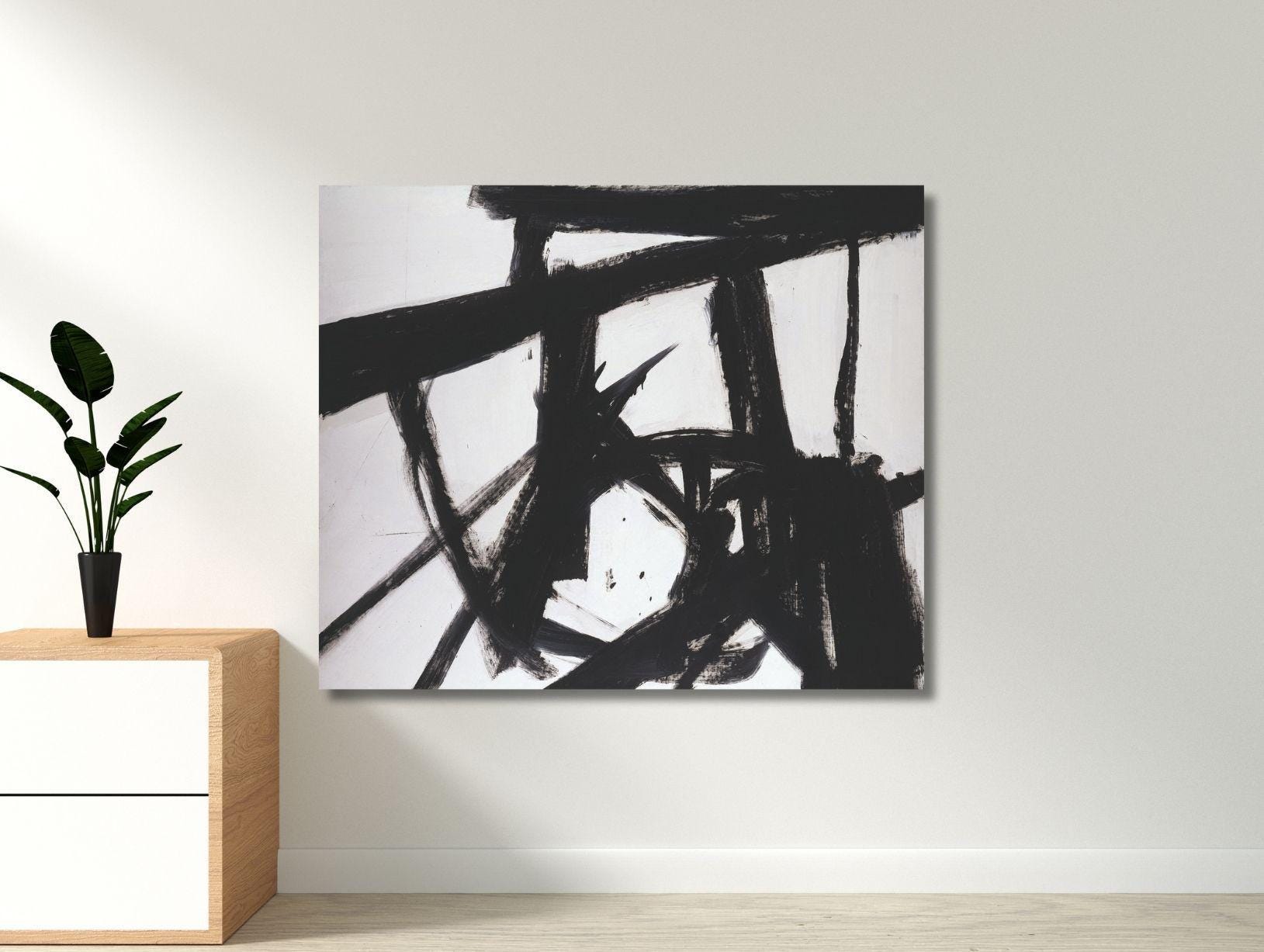 Franz Kline Turin 1960 Wall Art Canvas Print: Abstract