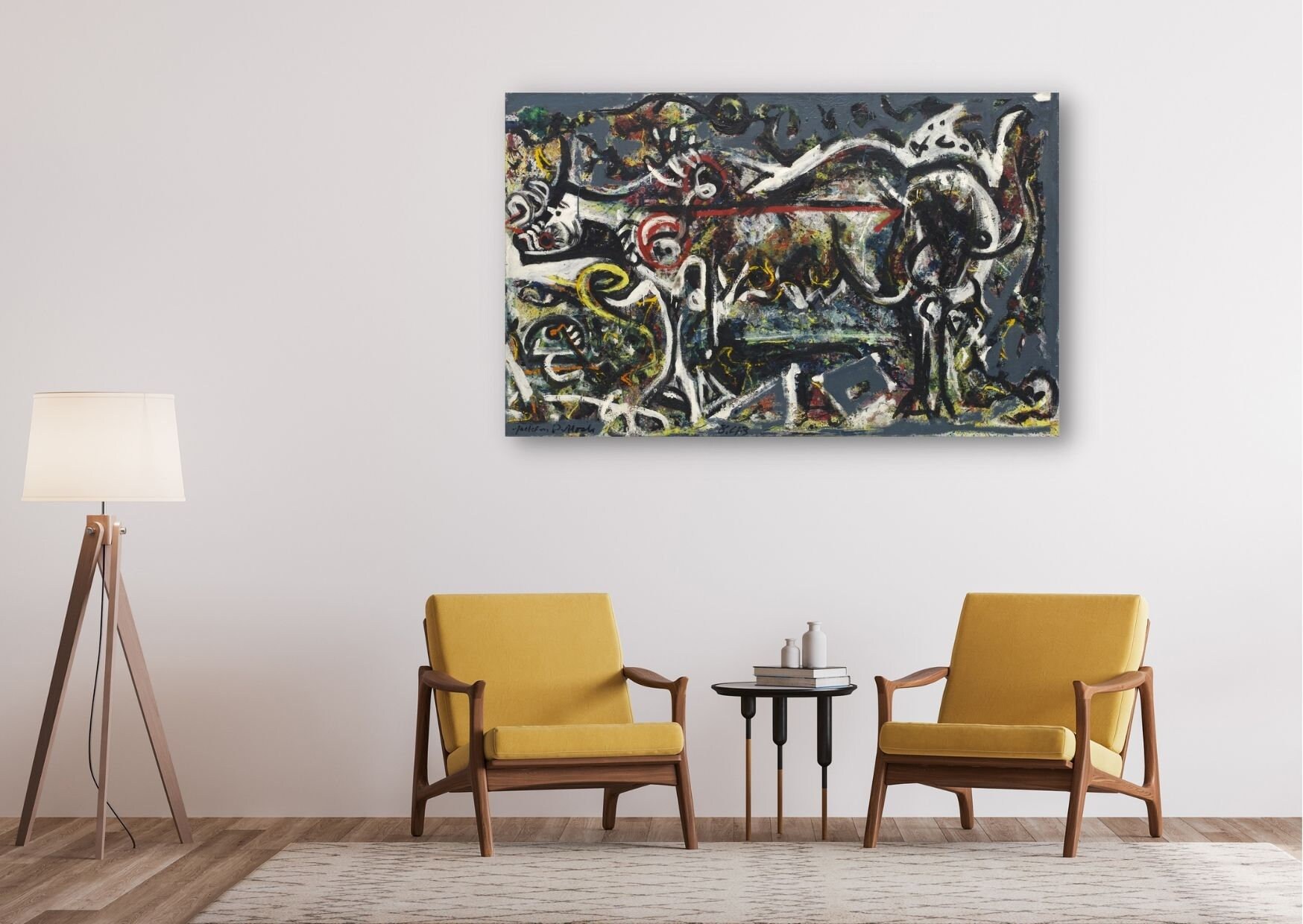 Jackson Pollock the Shewolf Abstract Expressionist Canvas Etsy