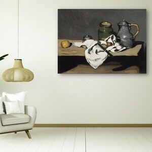 Paul Cézanne Still Life with Kettle 1869 Canvas Print Wall Art, Cézanne Poster, Cézanne Wall Decor Painting, Cézanne Print, Art Reproduction
