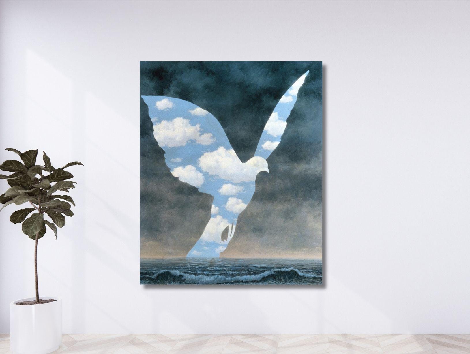 【専用】額縁付き ビンテージポスター ルネ・マグリット 1992 ドイツ刷り 専用】額縁付き ビンテージポスター ルネ・マグリット 1992