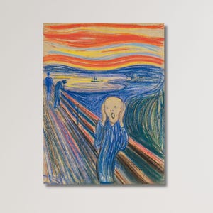 Edvard Munch The Scream Wall Art Canvas Print, Edvard Munch Poster, Edvard Munch Scream Canvas Print, Home Decor, Wall Decor, Vintage Poster