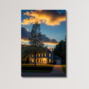 René Magritte Empire of Light, Magritte Wall Art Canvas Poster Print, Surrealism Wall Art, Magritte Poster, Reproduction Canvas, Home Decor