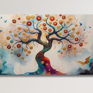 Yggdrasil Tree of Life Wall Art, Tree of Life  Canvas Wall Art, Tree of Life, Modern Wall Art Print, Tree Canvas Gift, Tree of Life Poster