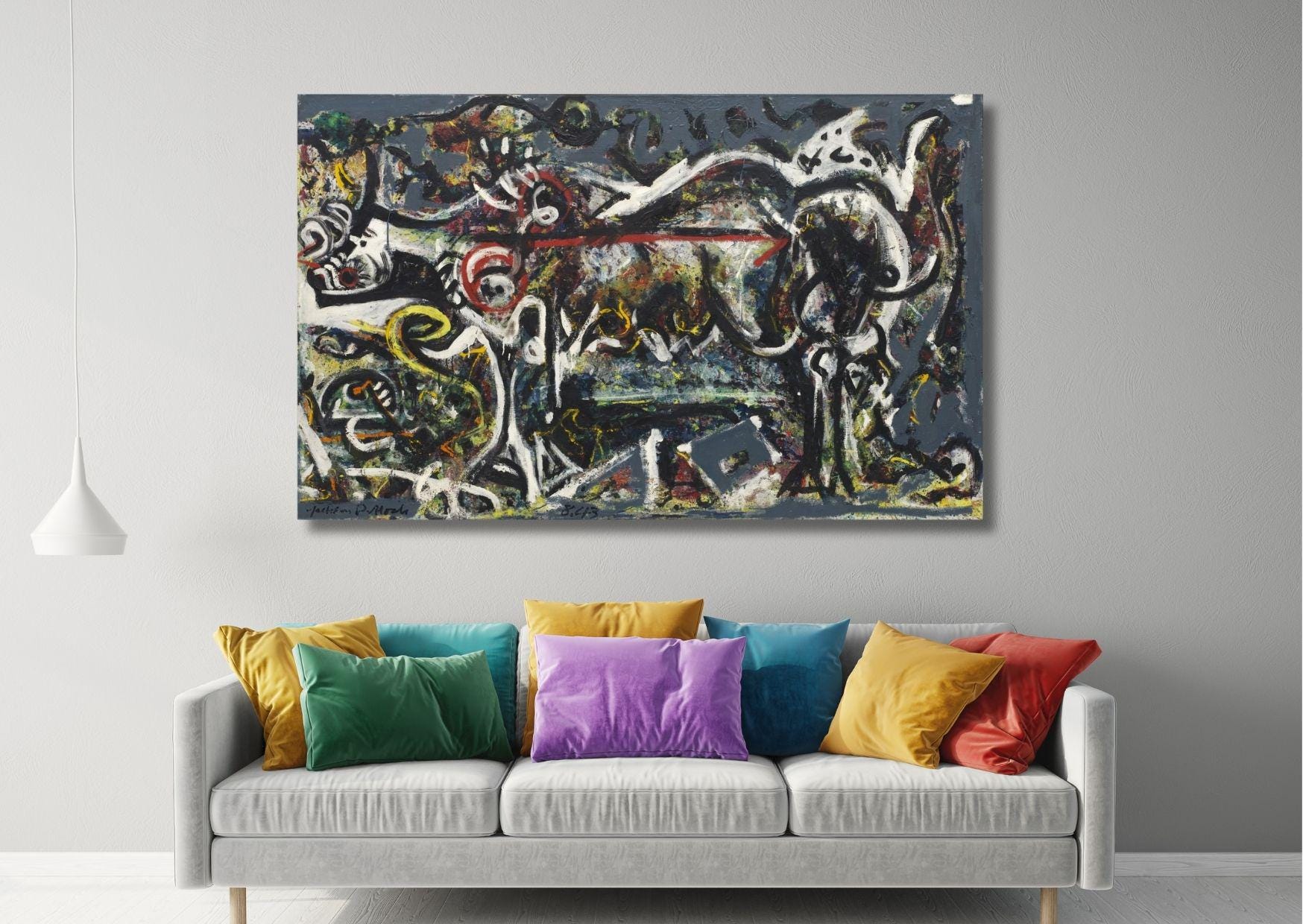 Jackson Pollock the She-wolf Wall Art Canvas Print: Abstract