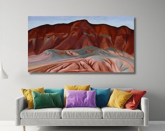 Georgia O'keeffe Purple Hills Wall Art Canvas Print: Ghost Ranch
