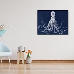 Octopus Wall Art Print, Underwater Life Wall Art Canvas, Octopus Poster Print, Sea Animal  Wall decor, Underwater Wall Decor, Home Decor