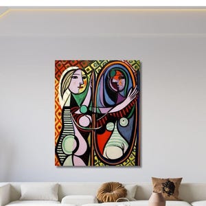 Pablo Picasso Girl Before a Mirror, Picasso Canvas, Pablo Picasso Wall Art, Picasso Poster, Modern Fine Art Print, Home Decor, Pablo Picasso