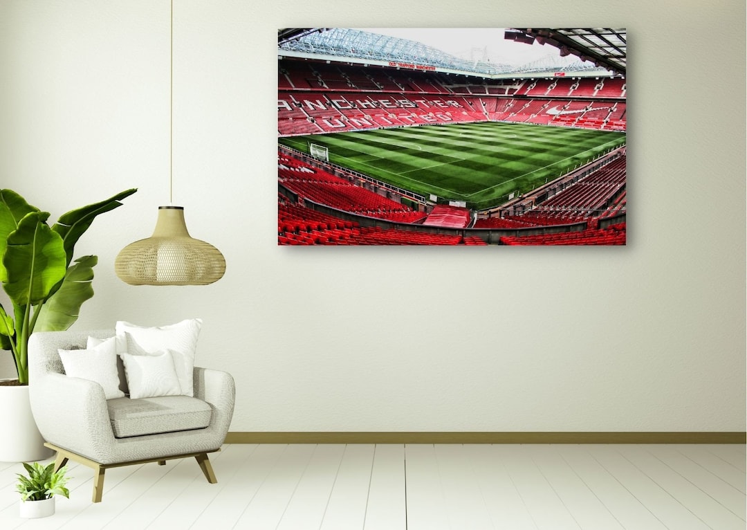 Manu Stadium, Old Trafford Football Stadium Wall Art, England Premier