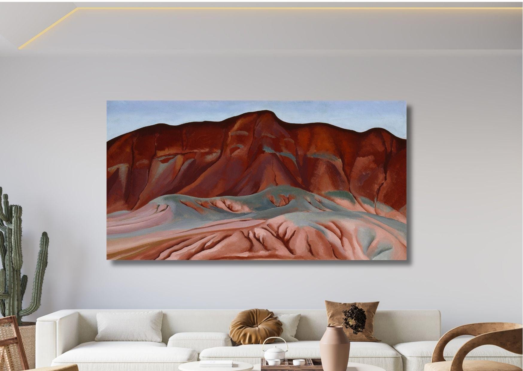 Georgia O'keeffe Purple Hills Canvas Print: Ghost Ranch Poster