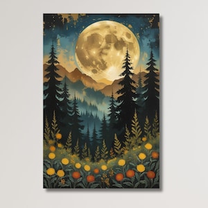 Moon Wall Art Canvas Print, Moon Print, Moon  Wall Art, Moon Poster, Moon canvas, Moon Planet From Space, Space Art Print, Landscape Poster