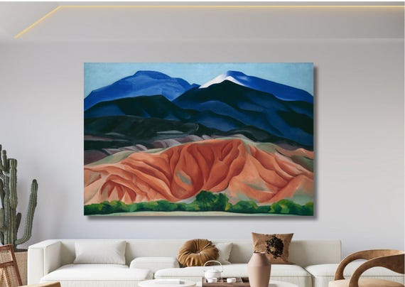 Georgia O'keeffe Mountain Canvas Print: Landscape Wall Art Poster