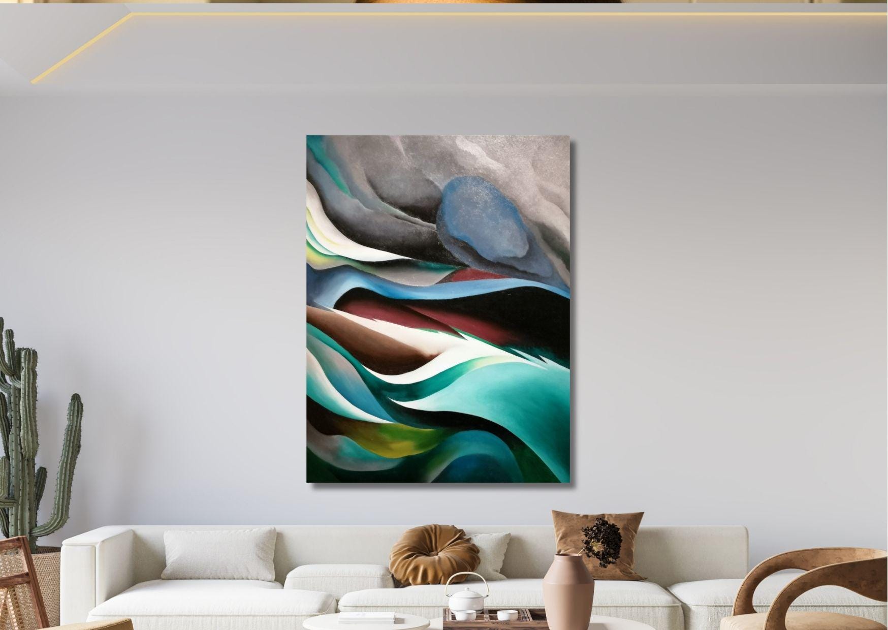 Georgia O'keeffe 'from the Lake No.1' Canvas Wall Art Print