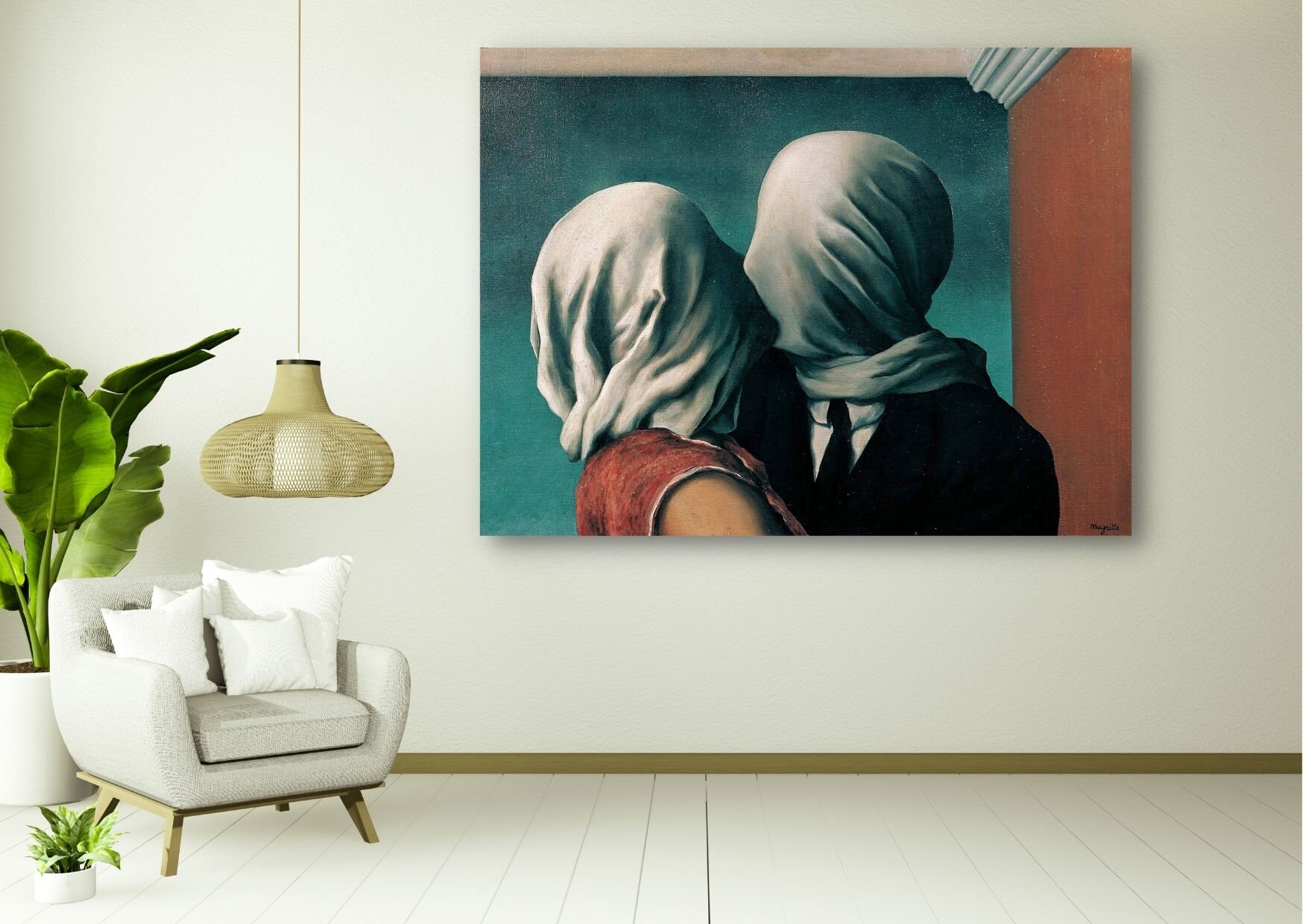 Rene Magritte the Lovers, Rene Magritte Poster, Home Decor, Rene