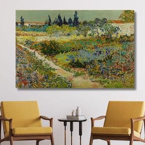 Vincent Van Gogh  Garden at Arles, Vincent Van Gogh Wall Art Print, Van Gogh Canvas Poster Print, Home Decor, Vintage Painting, Wall Decor