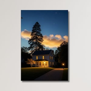 René Magritte Empire of Light, Magritte Wall Art Canvas Poster Print, Surrealism Wall Art, Magritte Poster, Reproduction Canvas, Home Decor