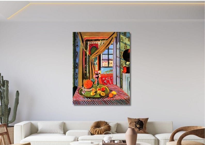Henri Matisse "Interior at Nice" Wall Art Canvas Print: Wall Decor, Ready to Hang image 1