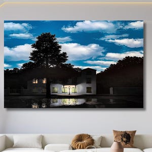 The Empire of Light by Rene Magritte, Reproduction Canvas, Rene Magritte Canvas Print, Canvas Gift, Canvas Decor, Magritte Wall Art Poster,