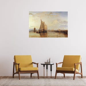 Joseph Mallord William Turner Wall Art Canvas Print, Dort Packet Boat from Rotterdam,  William Turner Canvas Wall Art, Home Decor,Wall Decor