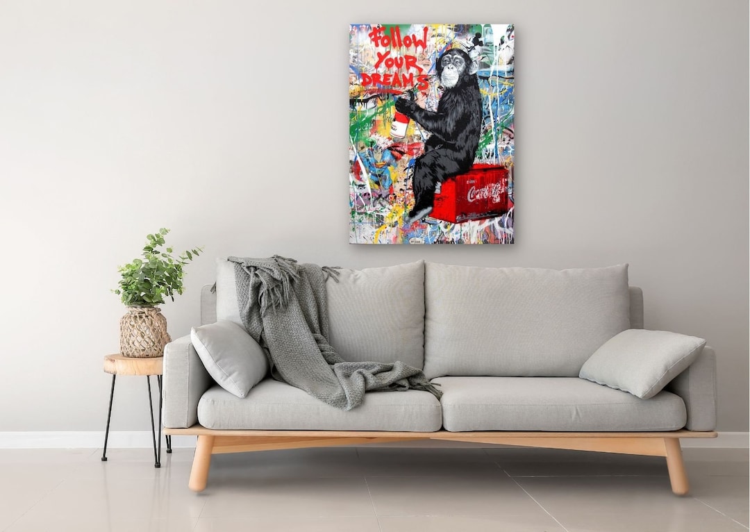 Banksy Wall Decor Banksy Wall Art Banksy Graffiti Wall Art Etsy