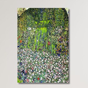 Gustav Klimt Park Landscape with Hill Top, Gustav Klimt Poster Canvas Wall Art Print, Klimt Gallery Wrapped Giclee Poster, Wall Decor Print