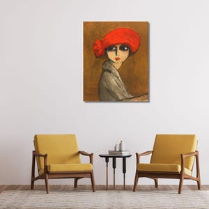 Kees Van Dongen The Corn Poppy Canvas Print Art, Kees Van Dongen Wall Art Print, Reproduction Painting, Kees Van Dongen Canvas, Home Decor