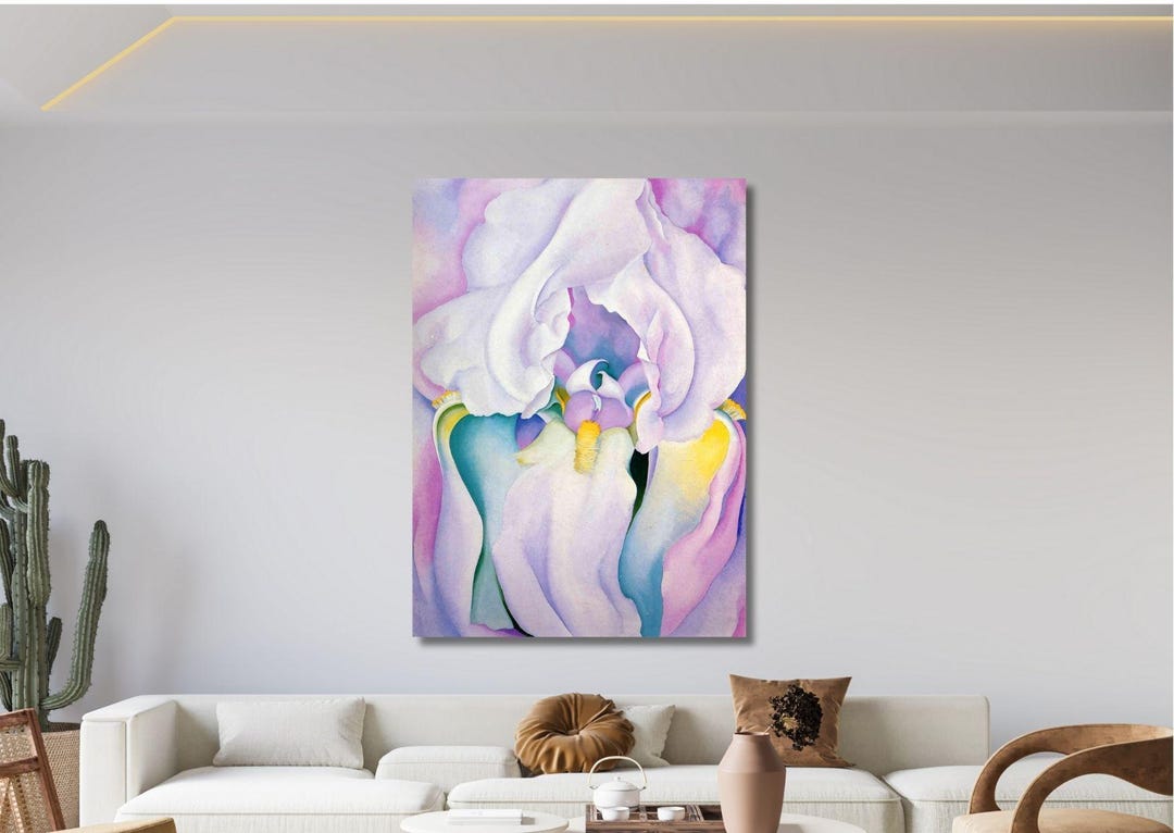 Georgia O'keeffe Light of Iris Wall Art Canvas Print - Flower