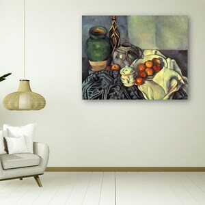 Paul Cézanne Apples Canvas Print Wall Art, Paul Cézanne Poster, Paul Cézanne Wall Decor Painting, Paul Cézanne Print, Natürmort Reproduction
