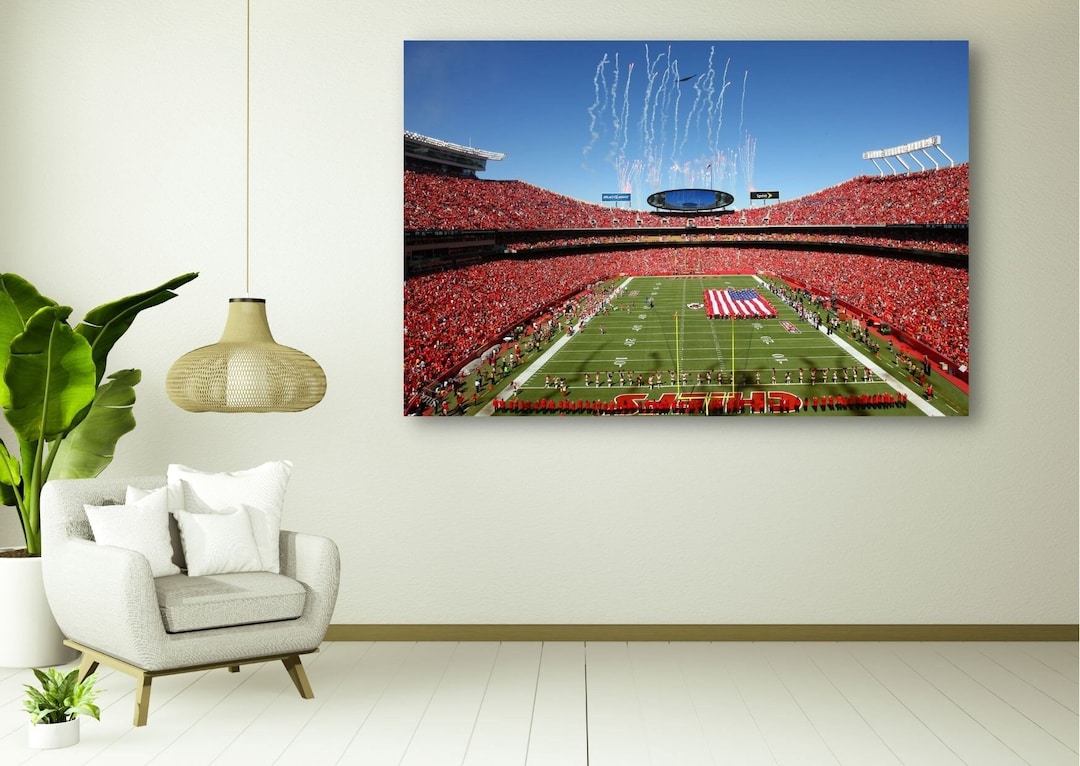 Kansas City Chiefs Wall Art Arrowhead Stadium Canvas Wall Art American