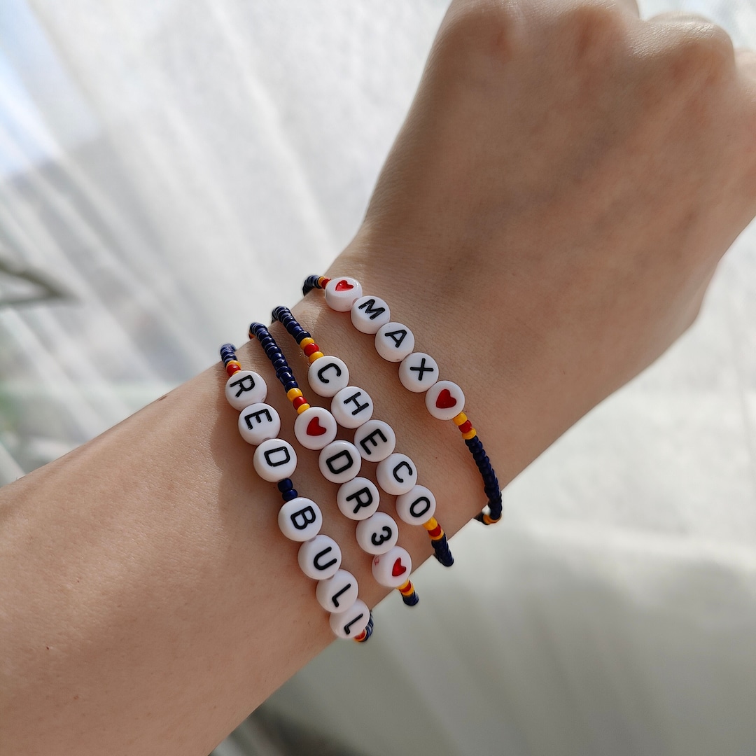 Red Bull Formula 1 Beaded Bracelet Bundle, Friendship Bracelet for Fans ...